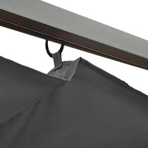 Pergola se zatahovací střechou antracitová 3x3 m ocel 180 g/m² - obrázek 4