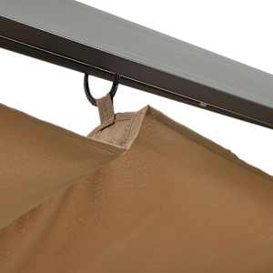 Pergola se zatahovací střechou taupe 3 x 3 m ocel 180 g/m² - obrázek 4