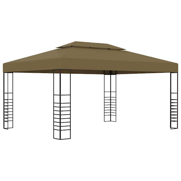 vidaXL varjualune 3 x 4 m pruunikashall 180 g/m&sup2;
