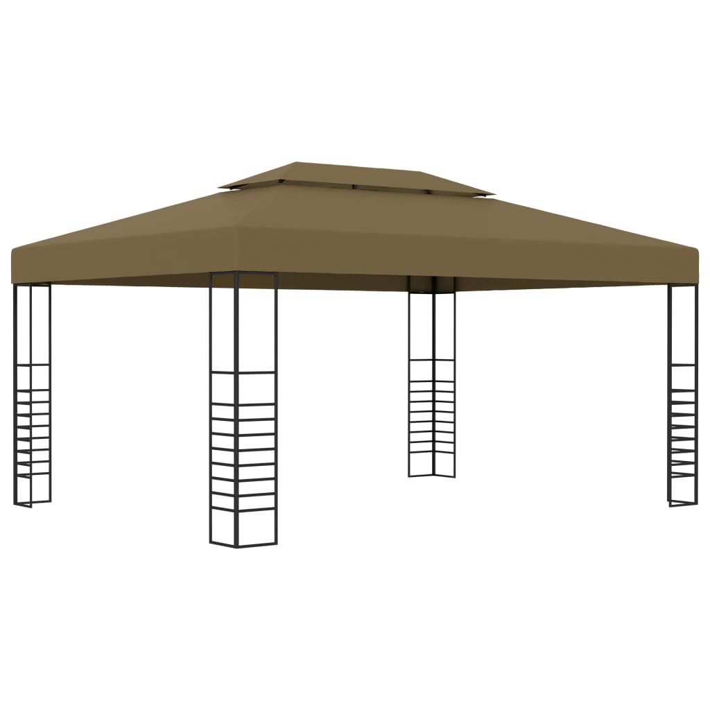 vidaXL Huvimaja 3×4 m ruskeanharmaa 180 g/m²