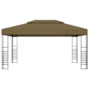 Altán se zatahovací střechou 3 x 4 m taupe 180 g/m² - obrázek 2