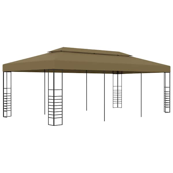 vidaXL varjualune 6 x 3 x 2,7 m pruunikashall 180 g/m&sup2;