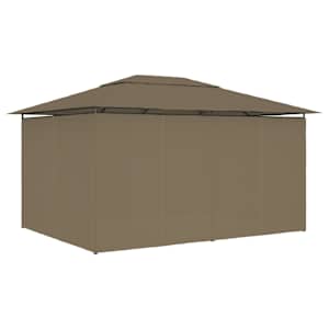 Zahradní altán se závěsy 4 x 3 m taupe 180 g/m² - obrázek 4