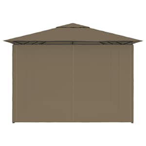Zahradní altán se závěsy 4 x 3 m taupe 180 g/m² - obrázek 6