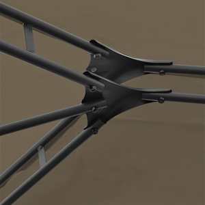 Zahradní altán se závěsy 4 x 3 m taupe 180 g/m² - obrázek 8