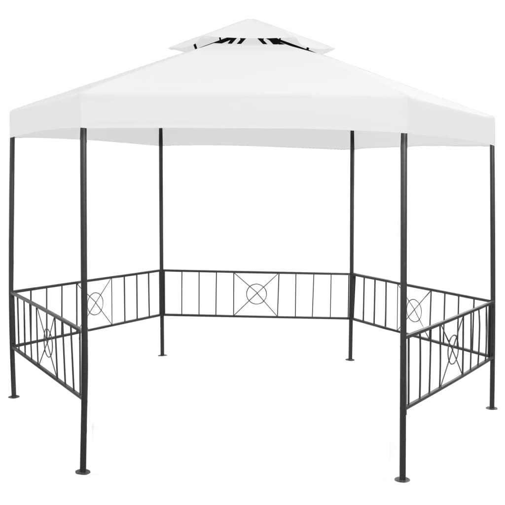 4: vidaXL havepavillon 323x275x265 cm 180 g/m² hvid