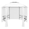 vidaXL varikatus kardinatega 360 x 312 x 265 cm valge 180 g/m&sup2;