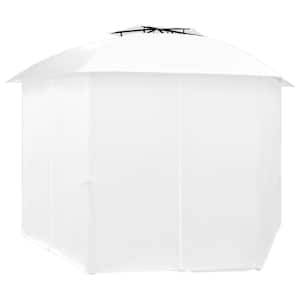 Zahradní party stan se závěsy 360 x 312 x 265 cm bílý 180 g/m² - obrázek 3