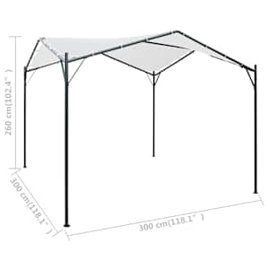 Altán 3 x 3 x 2,6 m bílý 180 g/m² - obrázek 7