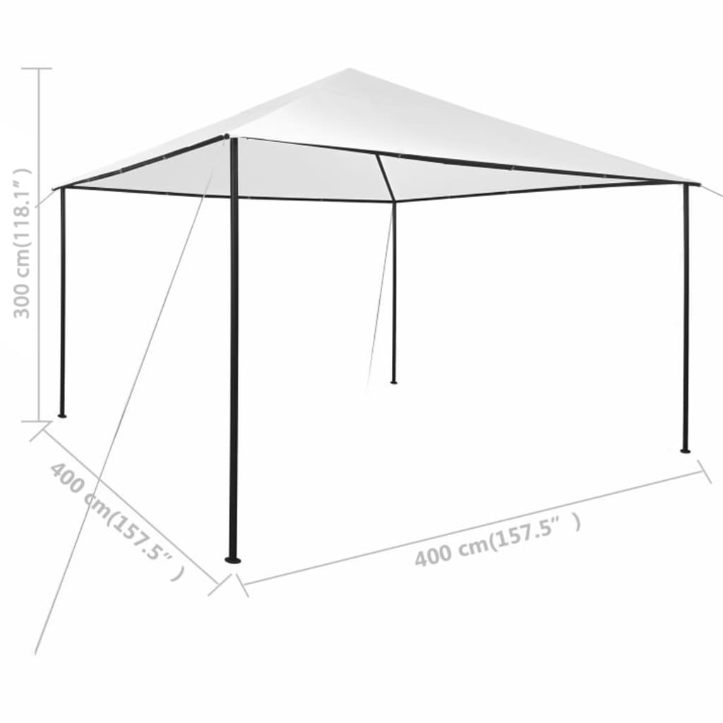 Fehér pavilon 4 x 4 x 3 m 180 g/m² 