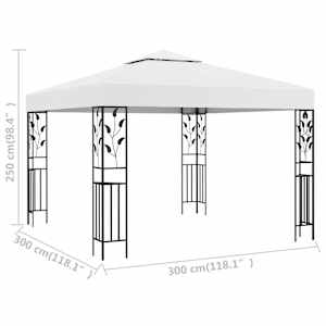 Altán 3 x 3 m bílý 180 g/m² - obrázek 5