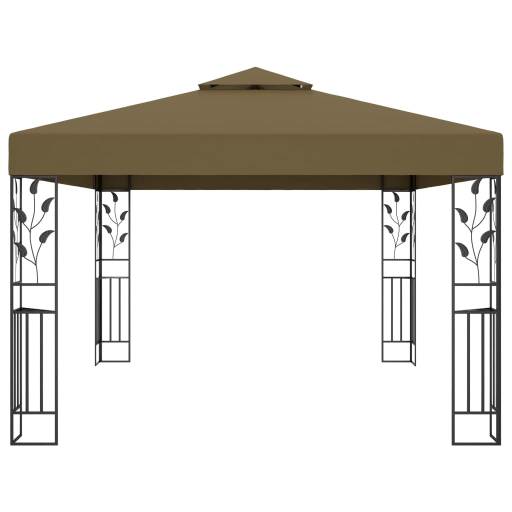 Thumbnail - vidaXL Pavillon mit Doppeldach 3x4 m Taupe 180 g/m²