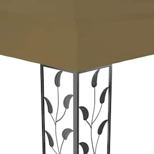 Altán s dvojitou střechou 3 x 4 m taupe 180 g/m² - obrázek 5
