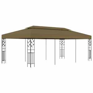 vidaXL varjualune 6 x 3 m pruunikashall 180 g/m&sup2;