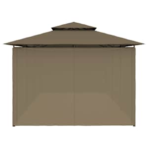 Altán se závěsy 600 x 298 x 270 cm taupe 180 g/m² - obrázek 6