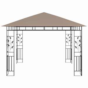 Altán s moskytiérou 3 x 3 x 2,73 m taupe 180 g/m² - obrázek 3