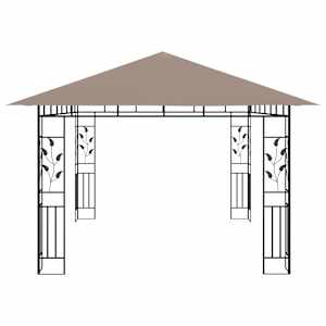 Altán s moskytiérou 4 x 3 x 2,73 m taupe 180 g/m² - obrázek 4