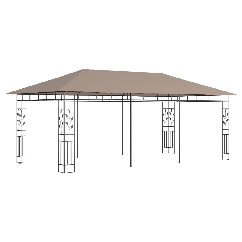 

vidaXL Prieel met klamboe 180 g/m² 6x3x2,73 m taupe