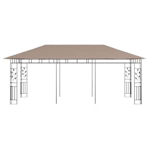Altán s moskytiérou 6 x 3 x 2,73 m taupe 180 g/m² - obrázek 3