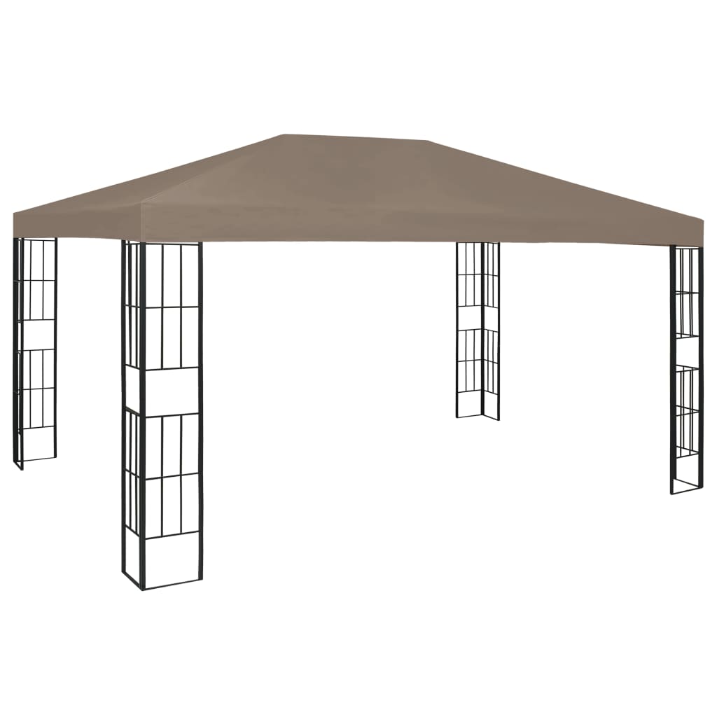 vidaXL Pavilion, gri taupe, 4 x 3 m