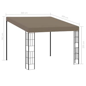 Altán ke zdi 3 x 3 m taupe textil - obrázek 6