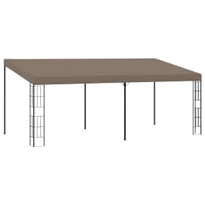 Paviljon za namestitev na steno 6x3 m taupe blago