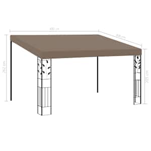 Altán ke zdi 4 x 3 x 2,5 m taupe - obrázek 6