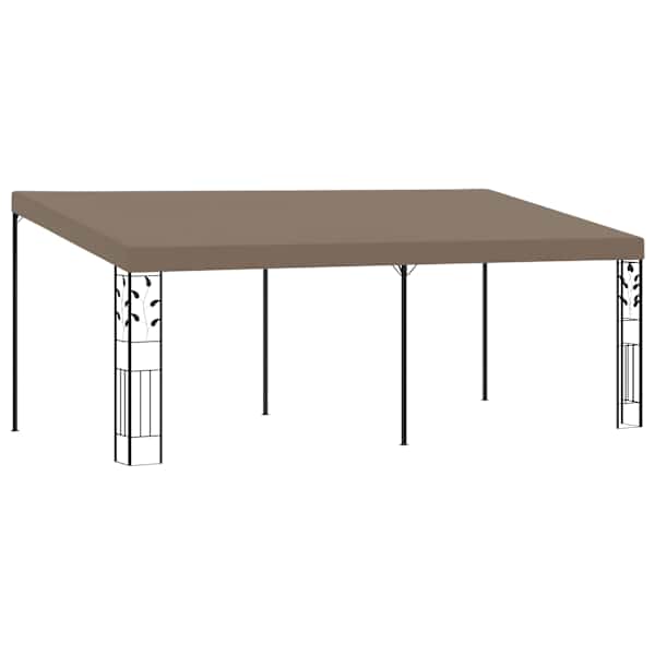 vidaXL seinale kinnitatav varjualune 6 x 3 x 2,5 m, pruunikashall