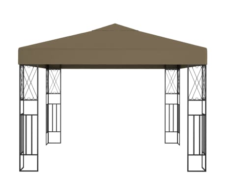 vidaXL Pavillon 3x3 m Taupe Stoff
