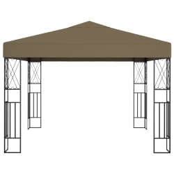 vidaXL Paviljong 3x3 m taupe tyg