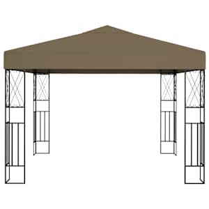 vidaXL Pavillon 3x3 m Taupe Stoff