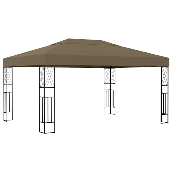 vidaXL varjualune 3 x 4 m pruunikashall, kangas