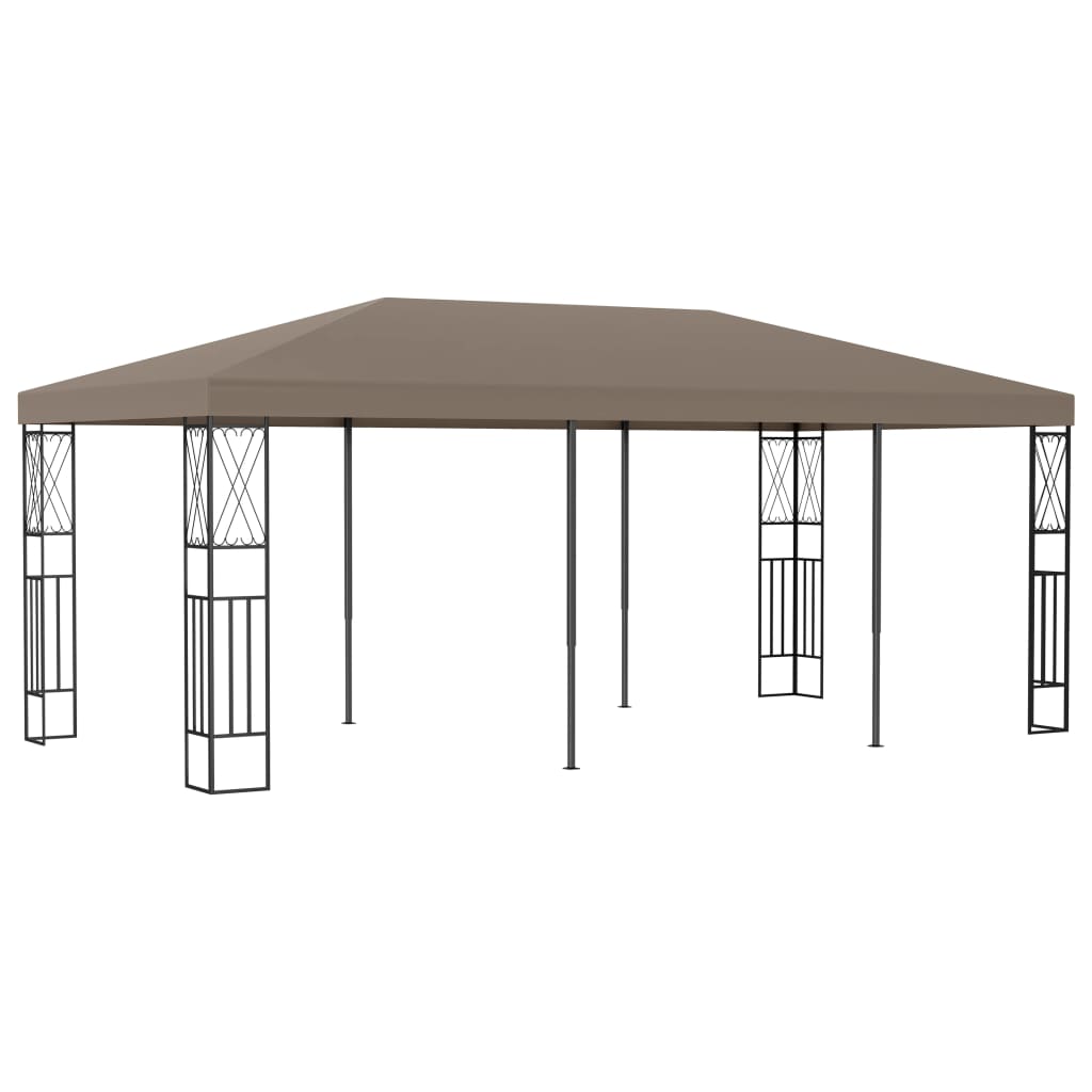 vidaXL Pavillon 6x3 m Taupe Stoff