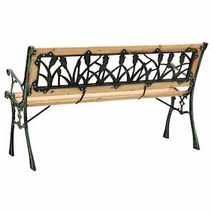Zahradní lavice 122 cm litina a masivní jedlové dřevo - obrázek 4