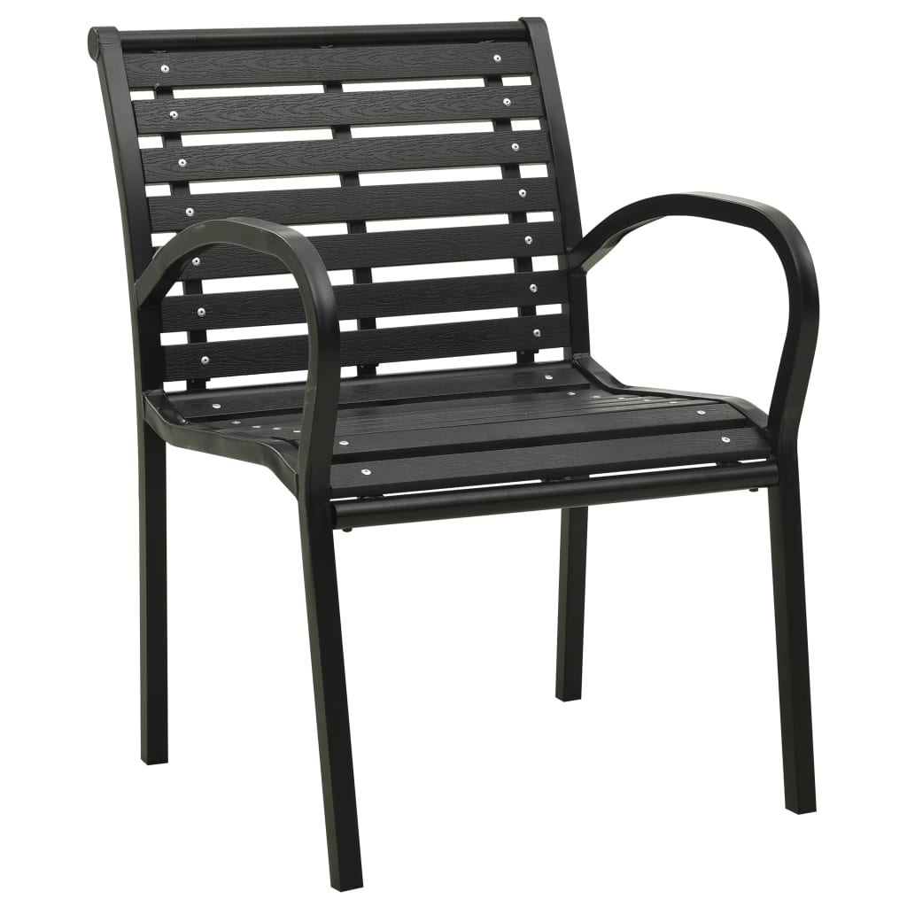 vidaXL Tuinstoelen 2 st staal en HKC zwart afbeelding