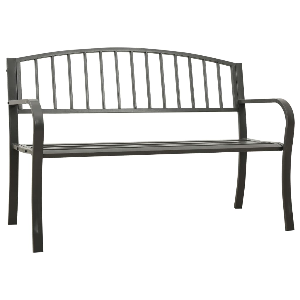 Image of vidaXL Garden Bench 125 cm Steel Grey