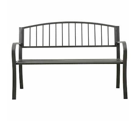 vidaXL Banc de jardin 125 cm acier gris