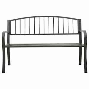 vidaXL Banc de jardin 125 cm acier gris
