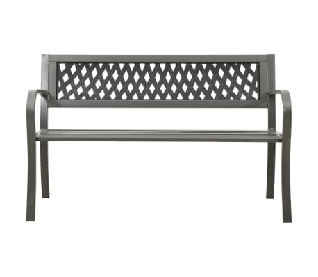 vidaXL Banc de jardin 125 cm acier gris