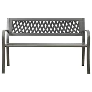 vidaXL Banc de jardin 125 cm acier gris