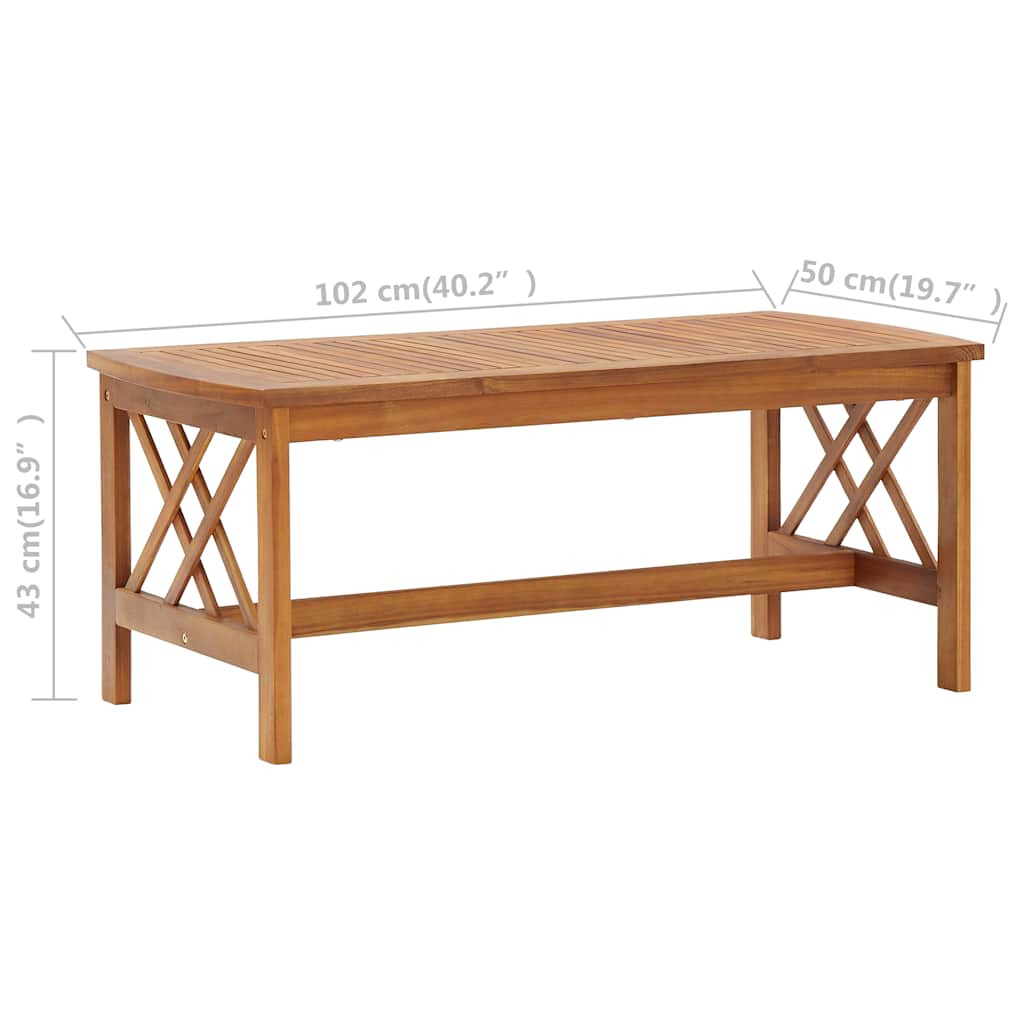 Coffee Table 102x50x43 Cm Solid Acacia Wood VidaXL 17 width=274