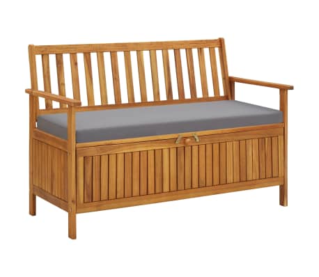 vidaXL Gartenbank mit Stauraum 120 cm Massivholz Akazie | vidaXL.de
