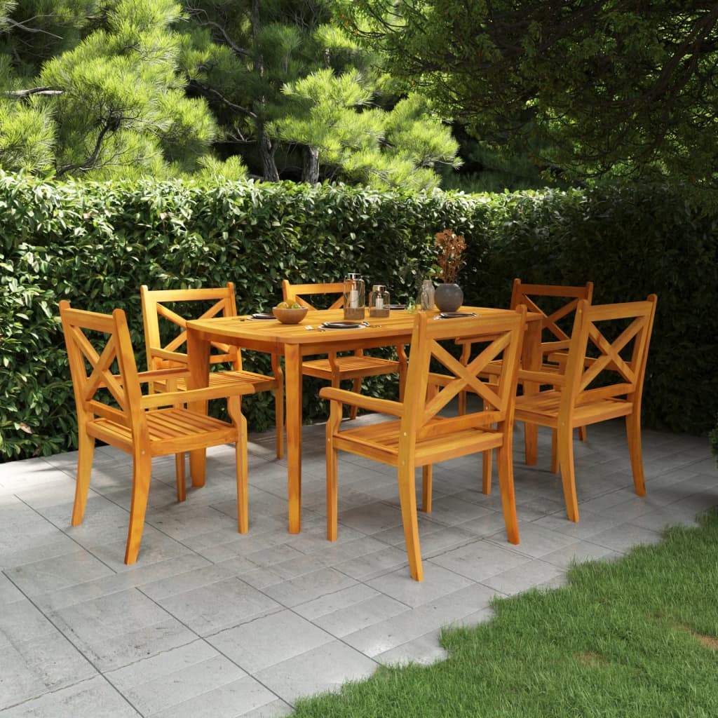 vidaXL Table de jardin 160x90x75 cm Bois d'acacia solide