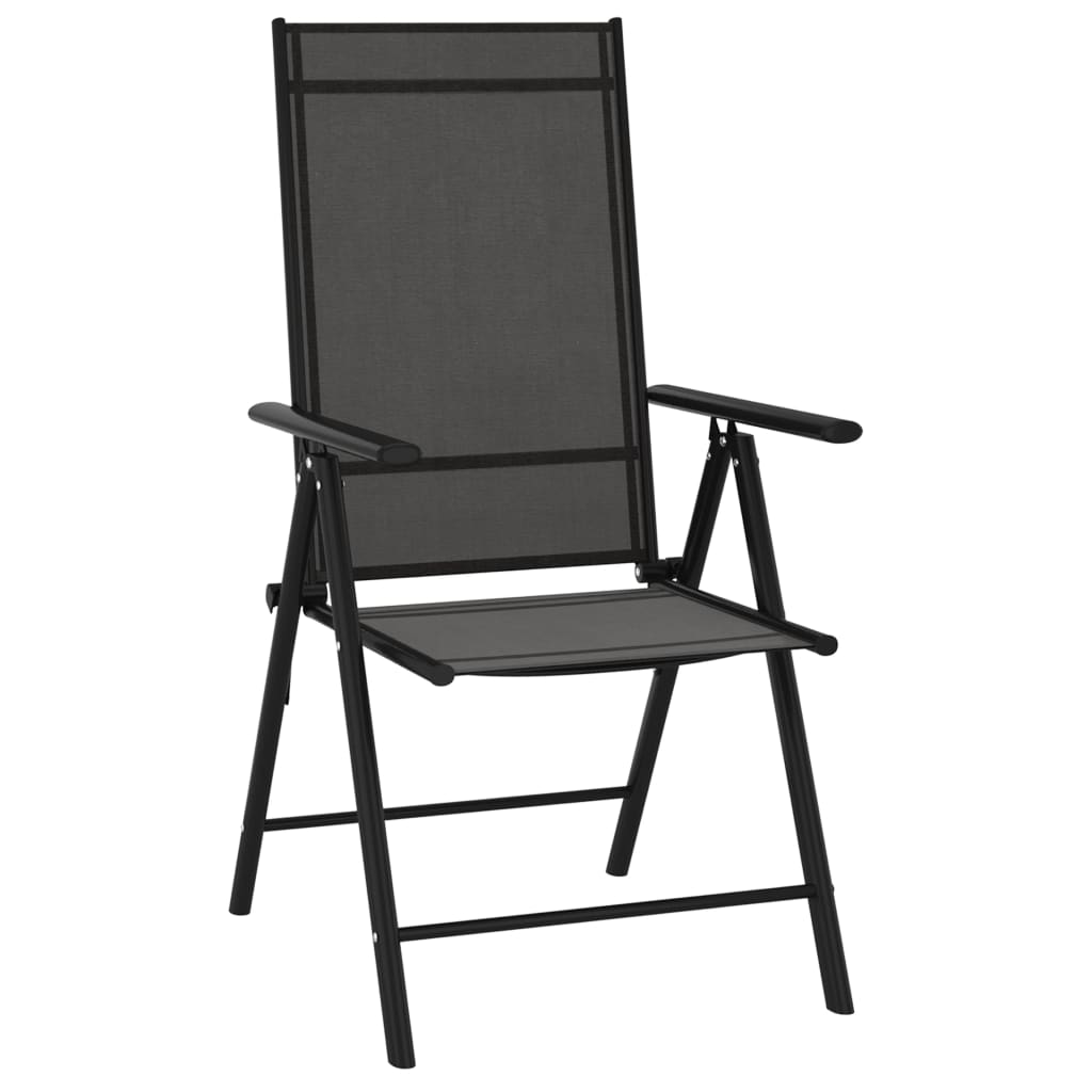 vidaXL Tuinstoelen 6 st inklapbaar textileen zwart afbeelding