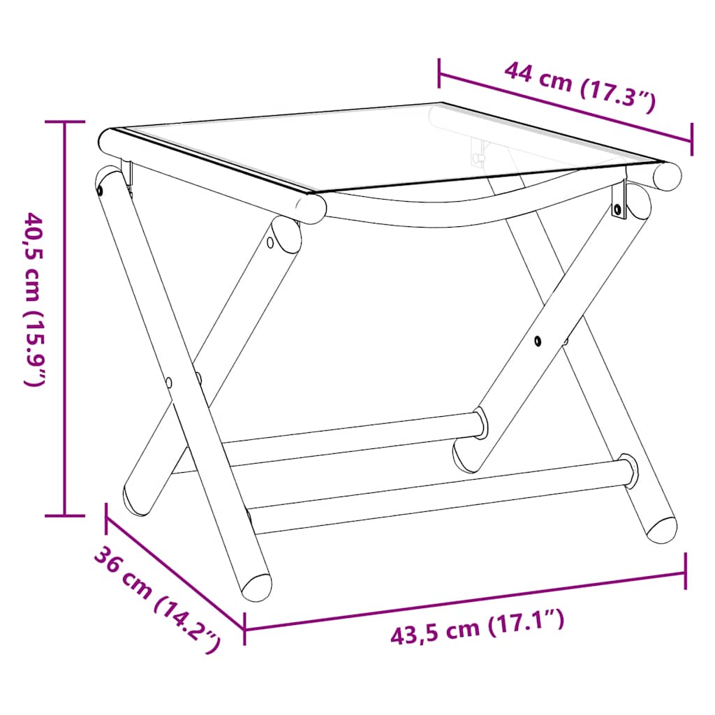 Folding Footrest Black And Silver Textilene And Aluminium VidaXL 17 width=274