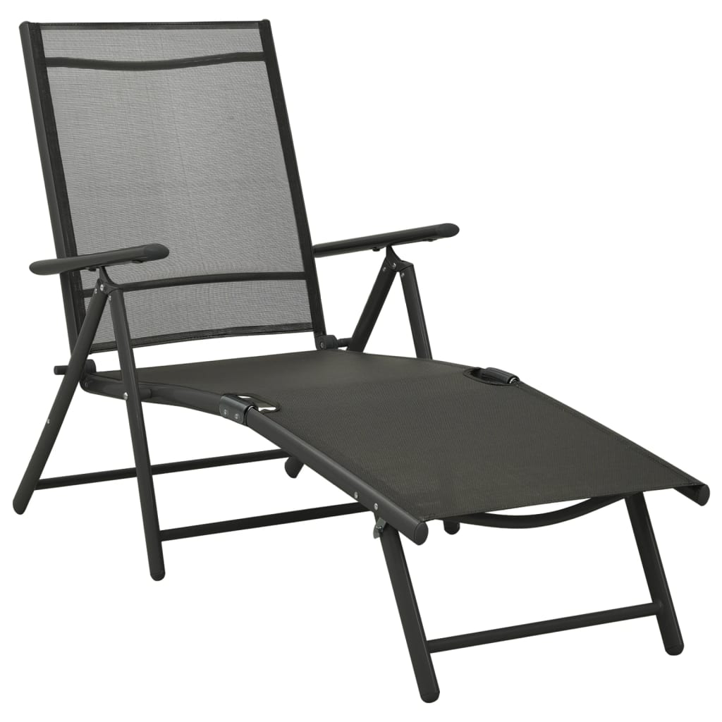 Thumbnail - vidaXL 3-tlg. Garten-Lounge-Set Textilene und Aluminium Schwarz