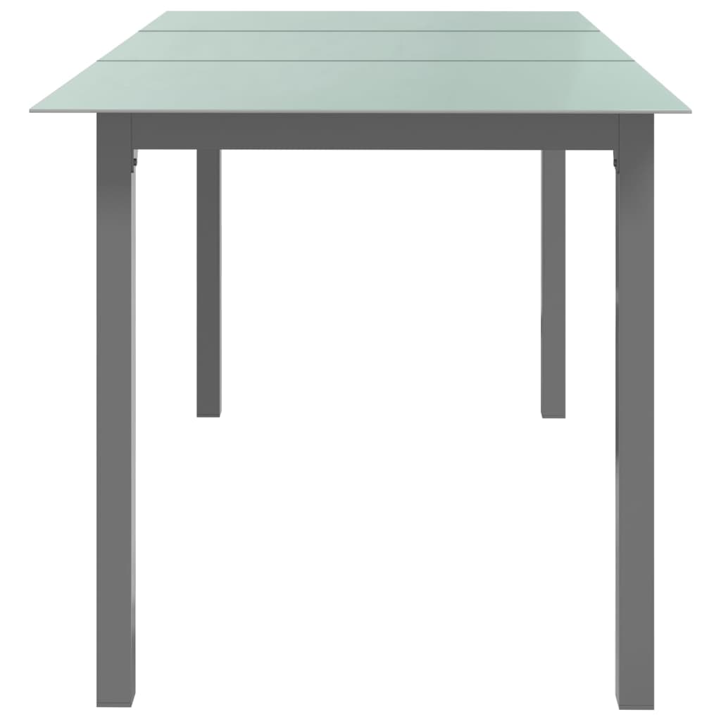 Thumbnail - vidaXL Gartentisch Hellgrau 150x90x74 cm Aluminium und Glas