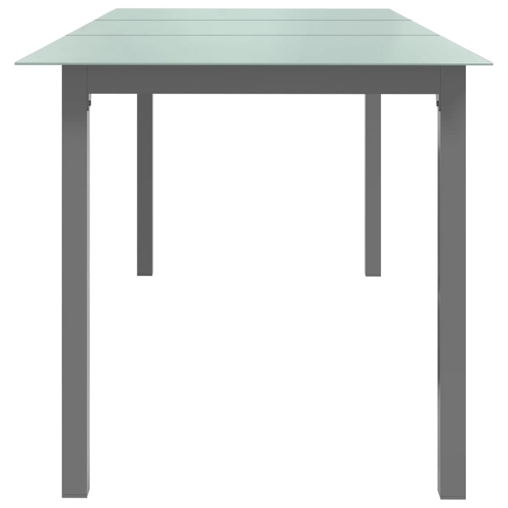 Thumbnail - vidaXL Gartentisch Hellgrau 190x90x74 cm Aluminium und Glas