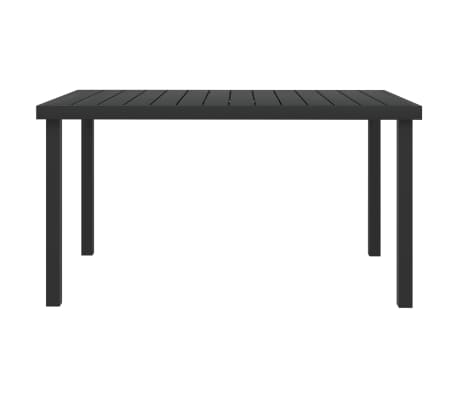vidaXL Tuintafel 140x90x74 cm aluminium en HKC zwart