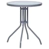 vidaXL aialaud, helehall, 60 cm, teras ja klaas